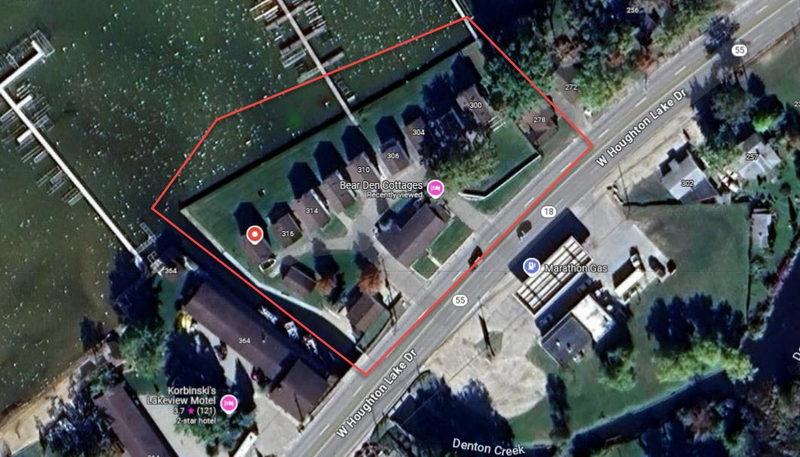 Fallets Cottage Court - Aerial Map (newer photo)